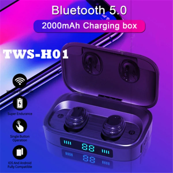 Ottwn TWS H10 Bluetooth наушники 5 0 9D беспроводные стерео музыкальные спортивные с 2000 мАч