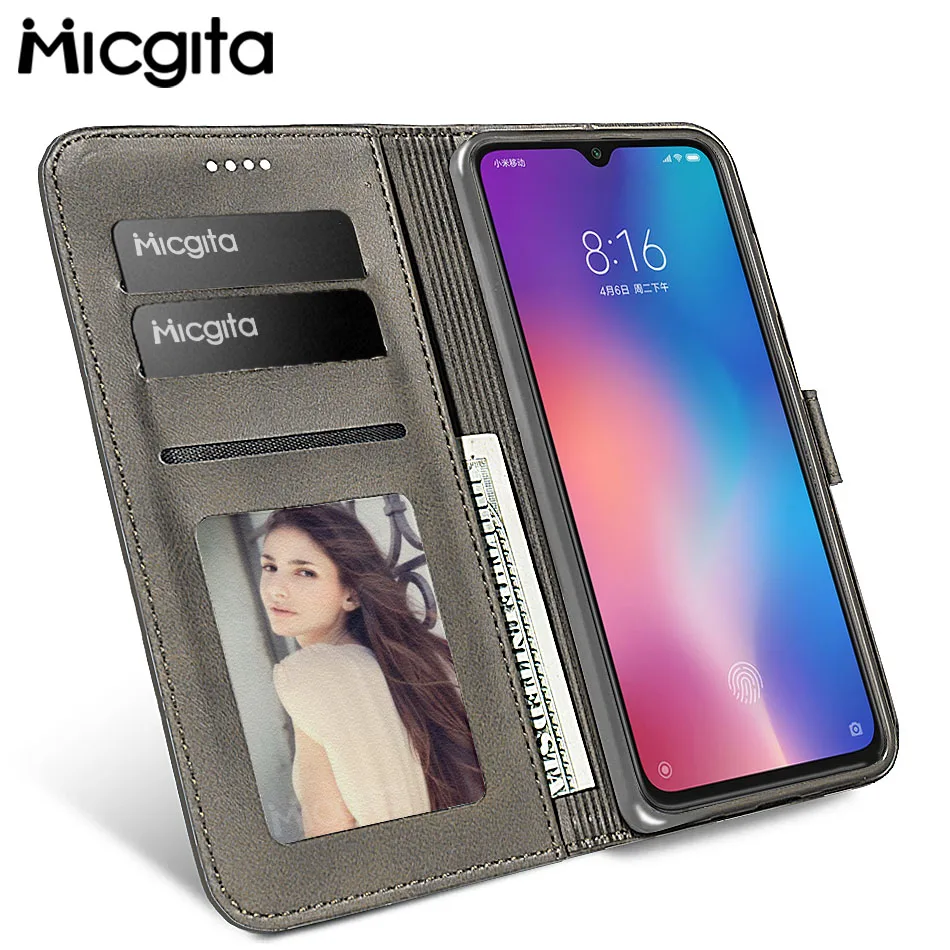 Деловой кожаный чехол Micgita для Xiaomi Mi 9 SE 9T 8 6X Pocophone F1 откидной Чехол бумажник Pro
