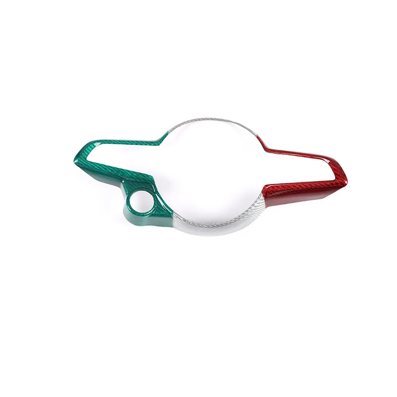 Decorazioni per volante in plastica ABS, in fibra di carbonio, per Giulia Stelvio, 2 pz