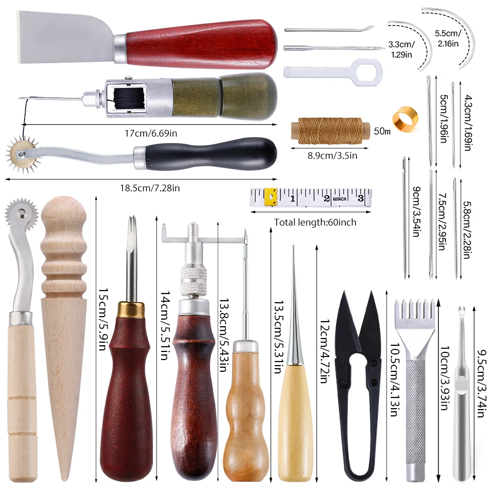Description Picture 3 of itemIMZAY Leather Manual Sewing Machine Speedy Stitcher Leather Sewing Tools Kit Leathercraft Punching Groover Tools Accessories Set