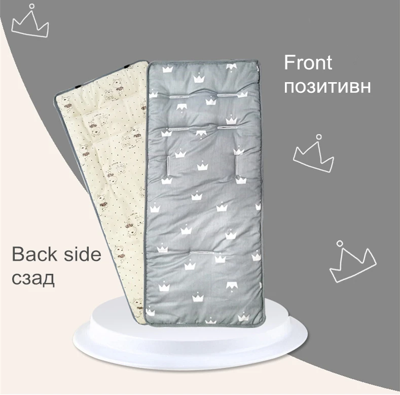 Подушка для детской коляски с подушкой, хлопковый коврик для коляски, коврик для сиденья, аксессуары, подушка для детской коляски, мягкое теплое сиденье для коляски