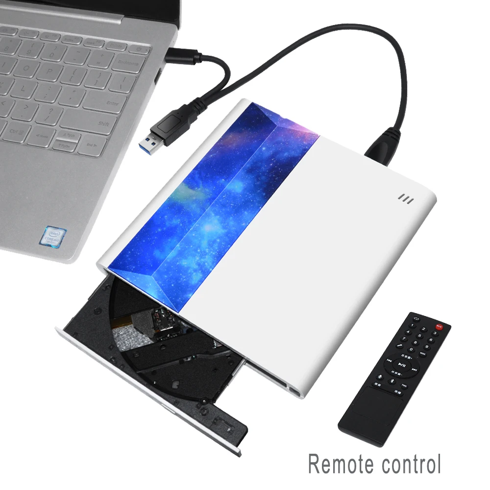 Interface de Controle tv com Usb 3.0 e tipo c Deepfox Externo Drive Suporte Conexão Remoto Dvd - Imagem 2