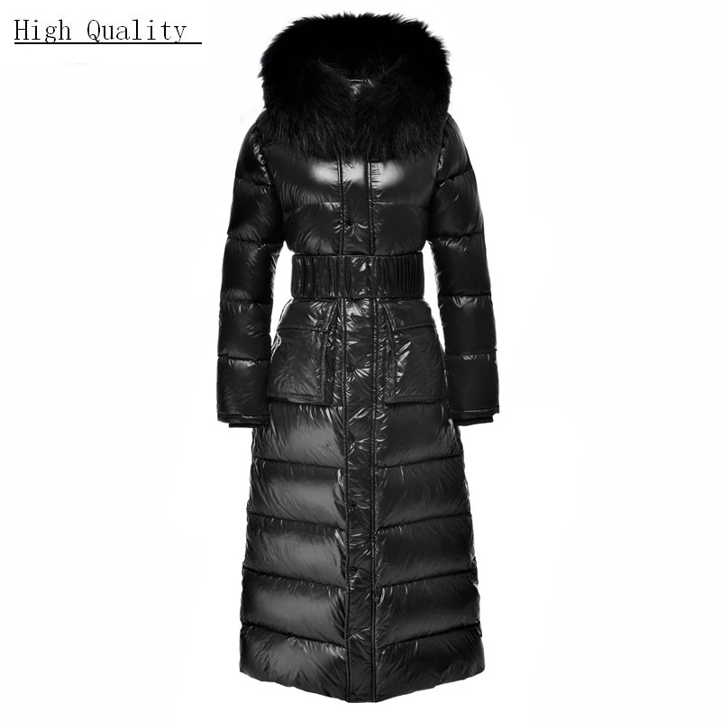

Long White Duck Down Jackets 2020 Winter Jacket Women Ladies Coats Big Fur Coat Thick Warm Clothes Chaqueta Mujer LWL718