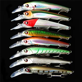 

NOEBY 8pcs 180mm 100g Big Trolling Minnow Fishing Lure Plastic Sinking Hard Bait Artificial Leurres Tuna Fishing Tackle NBL9093