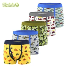 5 шт./партия, нижнее белье для мальчиков, трусы для детей, мягкие трусики из органического хлопка для детей от 2 до 12 лет, детские штаны, одежда для подростков