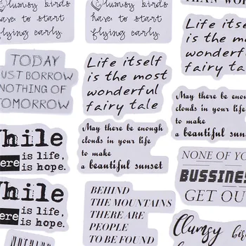 

46Pcs/Lot English newspaper mini paper sticker DIY album diary label sticker