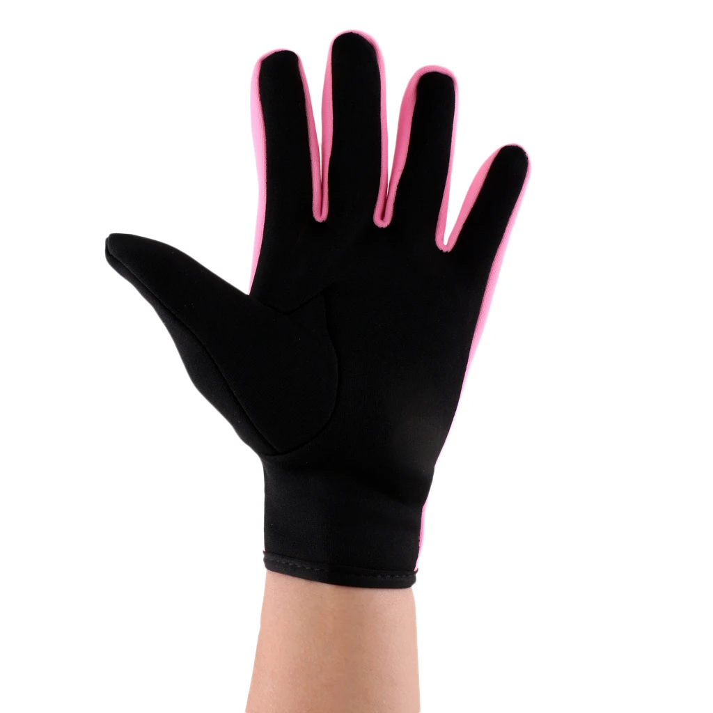 Wetsuits Gloves 1.5mm Premium Neoprene Scuba Diving Surfing Snorkeling Five Finger Glove (Pink/Black)