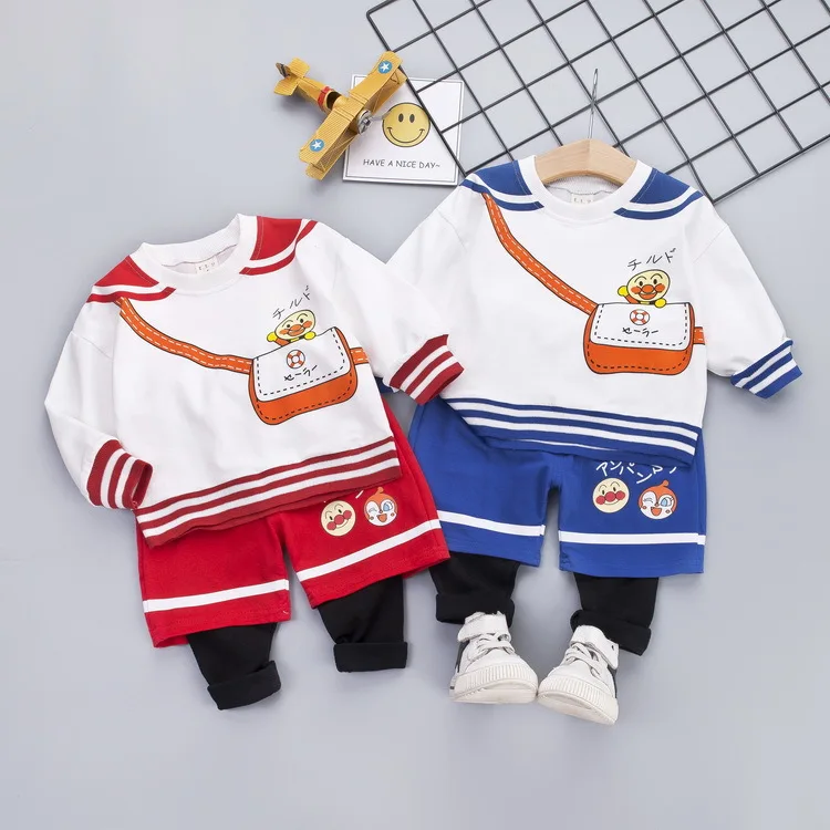

Children Spring 2020 New Style Long-sleeve Sweater Set Cartoon Cute Childrenswear College Style Baby 0-4-Year-Old Korean-style