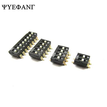 

5pcs/lot KM SMT SMD Dip Switch, 2.54mm Pitch 2Bit/3Bit/4Bit/5Bit/6Bit/8Bit