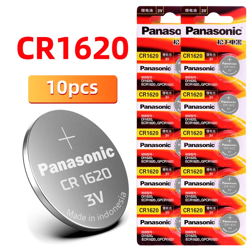 10PCS Panasonic original CR1620 button battery cr1620 ECR1620 GPCR1620 3v lithium battery for cardiac pacemaker scale counter lithium ion battery pack