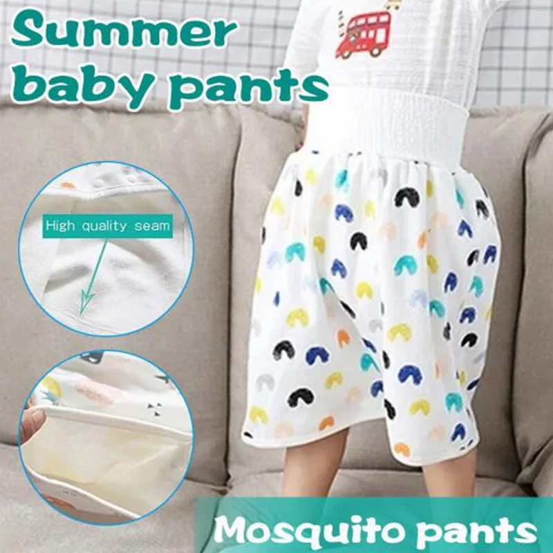 

Baby Waterproof Cotton Training Pants Cloth Colorful Animal Dinosaur Print Diaper Skirt Sleeping Bed Pad Mattress