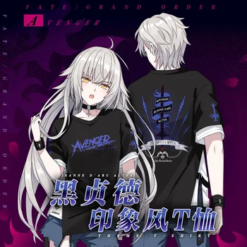 

Anime Fate/Grand Order Jeanne d'Arc Casual T-shirt Men Women Summer Short Sleeve Unisex Harajuku Loose pullover Cosplay Tee Tops
