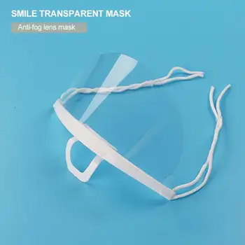 

520PCS Transparent Plastic Masks Catering Food Special Hotel Anti Fog Anti-spittle Mouth Masks Protection Face Shield