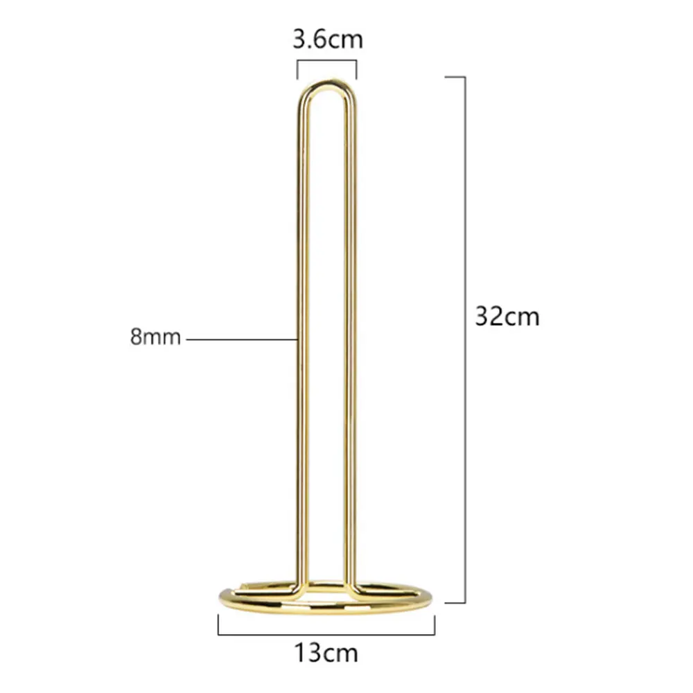  Kitchen Round Roll Paper Towel Holder Bathroom Tissue Toilet Paper Iron Towel Stand Napkins Rack Ho