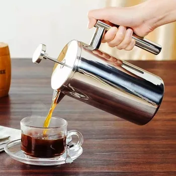 

Coffee Maker French Press Stainless Steel Espresso Coffee Machine High Quality Double-Wall Insulated Coffee Tea Maker Pot
