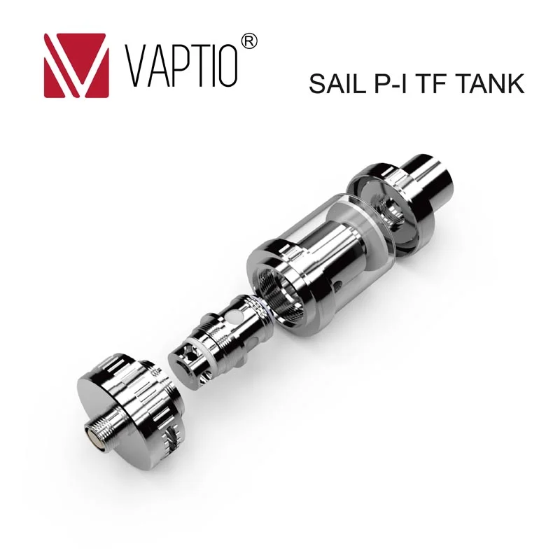 Vaptio P1 TF бак 2,0 мл емкость Ремонтопригодный атомайзер сопротивление 0,25 Ом Двухъядерный Встроенный 510 поток мод