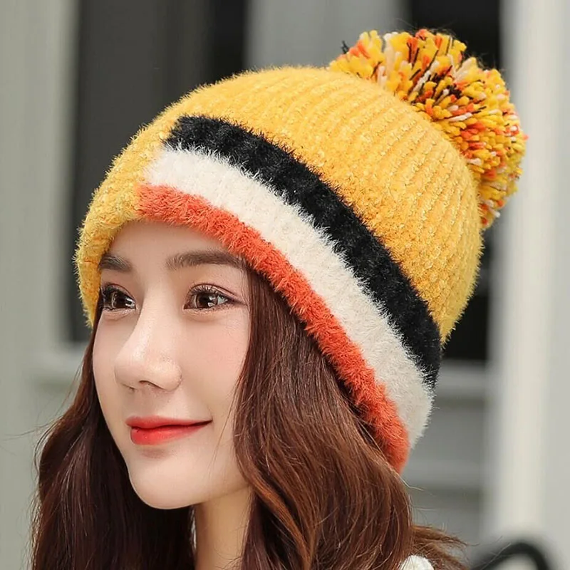 SUOGRY модная зимняя шапка Skullies Beanies зимняя теплая шапка с помпоном женская вязаная шапка s женская уличная теплая шапка для отдыха