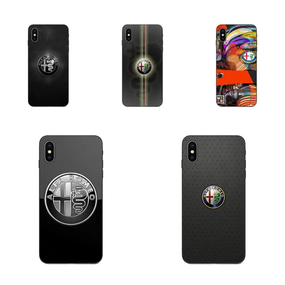 Мягкий ТПУ мобильный Alfa Romeo для Apple iPhone 4 4S 5 5S SE 6 6S 7 8 Plus X XS Max XR|Бамперы| |