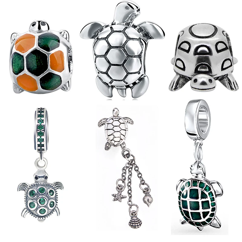 new arrivals cute animal tortoise collection pandora charms 925 silver beads fit authentic bracelet pendant diy fashion jewelry