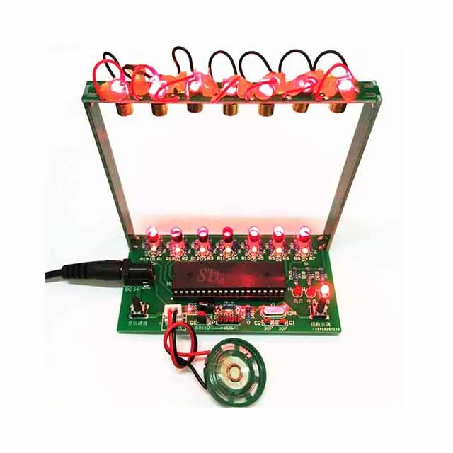 

A23-- C51 MCU Laser Harp Kit String Keyboard Electronic Parts 7 Strings Electronic DIY Kit Technology Piano Music Box