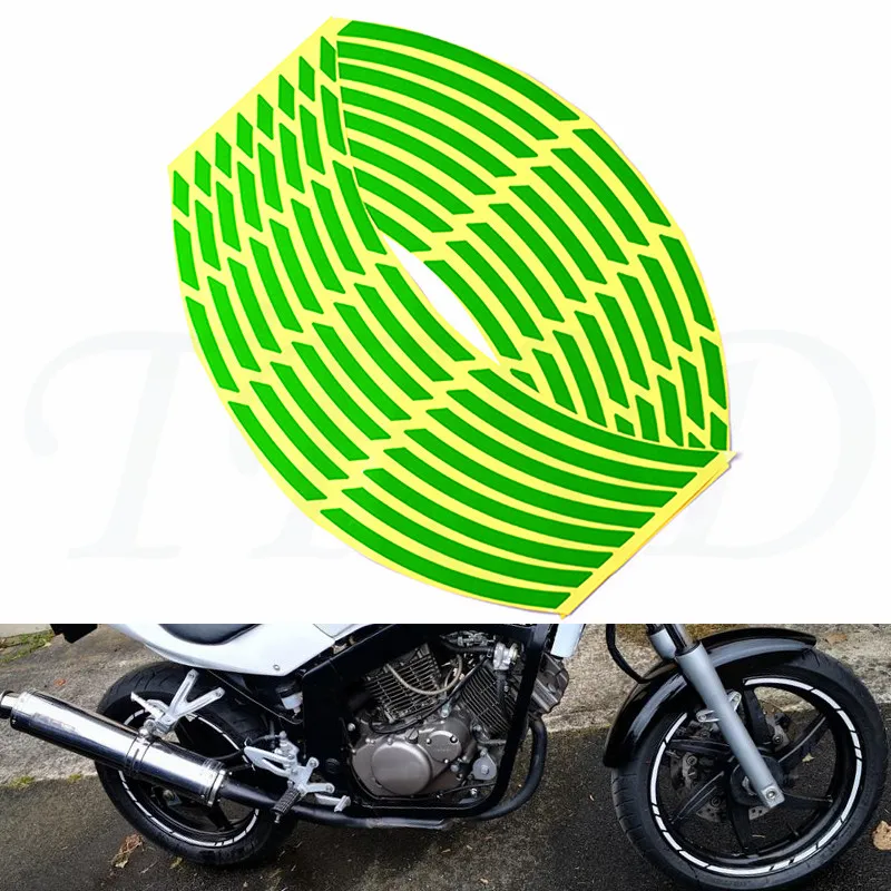 

High quality fluorescent stickers car motorcycle wheel waterproof stickers bicycle decal 17" -19" for Kawasaki Z1000 Z800 Z900