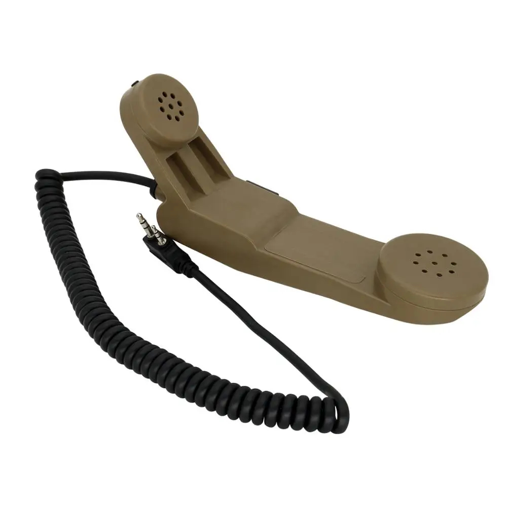 

H250 tactical PTT military adapter 2-pin KENWOOD plug H250 PTT handheld speaker microphone suitable for Baofeng walkie-talkie DE