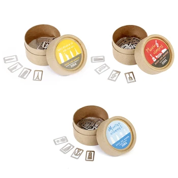 

Classic Silver 20 pcs / box 4 style Metal Markers souvenirs with box ema