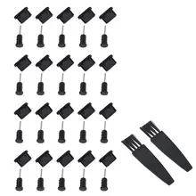 Ensemble de 20 paires de prises de téléphone anti-poussière Type C, Port USB Type C et prise écouteurs 3.5mm, pour Samsung Galaxy S8 S9 Plus Huawei P10 P20