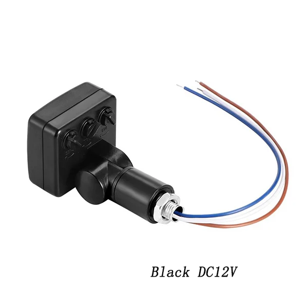 Black DC12V Высокое качество DC12V AC220V инфракрасный датчик движения из pir детектора Регулировка режима переключатель Rotate160 градусов открытый светодиодный настенный светильник - Цвет: Black DC12V