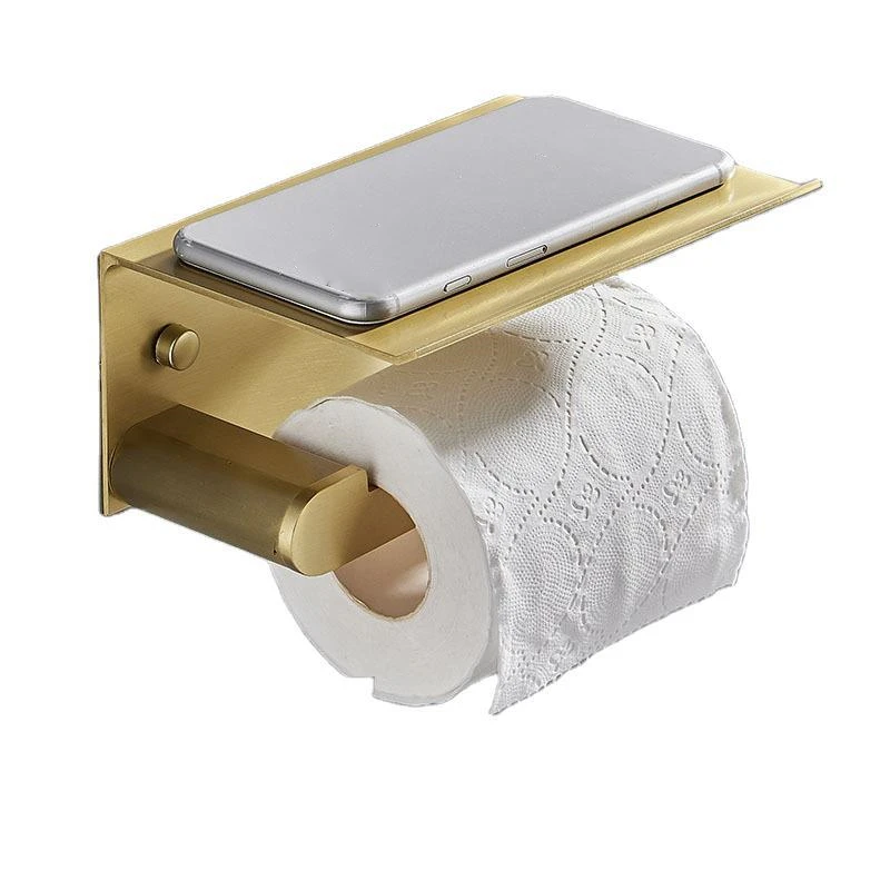 Paper Towel Holder Toilet Paper Holder Toilet Paper Rack Toilet Roll Holder Bathroom Toilet Towel Paper Holder Phone Holder Wall Mount WC Rolhouder Paper Shelf Towel Rack Tissue Boxes