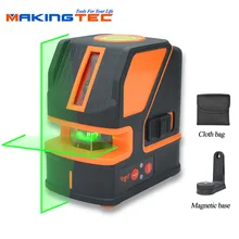 

MAKINGTEC 2 Lines Laser Level Red/Green Beam Self-Leveling Laser Leveler Horizontal & Vertical Nivel Level With Magnetic Base