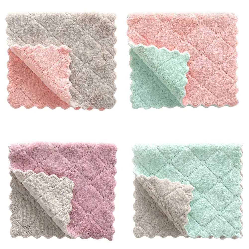 

Kitchen Dishwashing Cloth Multi-purpose Household Cleaning Cloth Microfiber Cloth Printing Water Absorption Dish Cloth