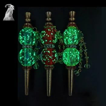 

SY 1PC Fashion Portable luminous Metal Handmade Inlaid Jewelry Shisha Hookah Mouth Filter Hookah Mouthpiece