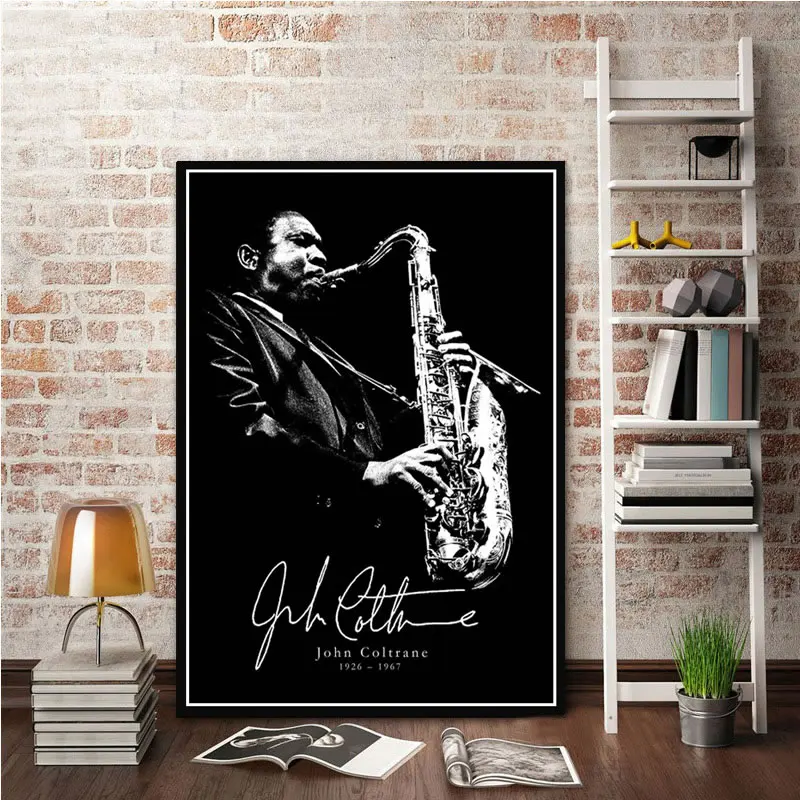 愛用 ジョン コルトレーン 名盤ジャケット ポスター額付き John Coltrane Ole Coltrane インテリア 壁飾り ミュージシャン