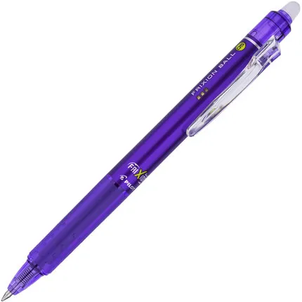 0.5mm purple 3 шт./лот пилот LFBK-23EF(F) 0,5/0,7 мм Выдвижной FRITION стираемый фриксион мяч стук кликер 3 цвета офисные и школьные принадлежности - Цвет: 0.5mm purple