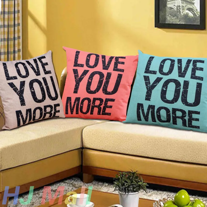 Белье LOVE YOU MORE я никогда не буду любить тебя диван-кровать Декор Подушка Чехол для подушки подарок