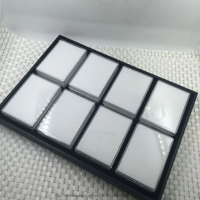 white 8 box inside Высокое качество драгоценный камень Дисплей Лоток Драгоценный камень коробка кулон держатель ювелирных изделий Витрина каменный Органайзер Алмазная витрина - Цвет: white 8 box inside