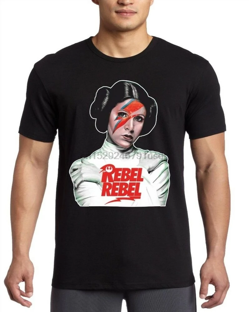 Camiseta de princesa Rebel para hombre, camisa de estrella BOWEY, leia,  RETRO, YOLO negro|Camisetas| - AliExpress