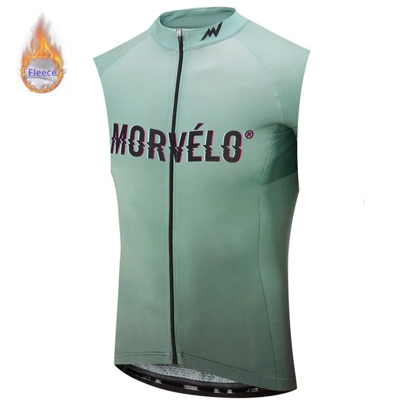 Morvelo зимняя термо флисовая безрукавка велосипедная одежда maillot Ropa Ciclismo hombre