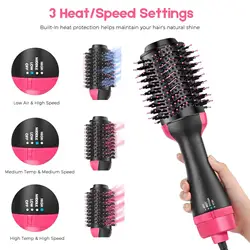 Hair Straightener Curler One Step Hair Dryer Electric Hot Air Brush Multifunctional Negative Dryer brush Negative Ion Generator