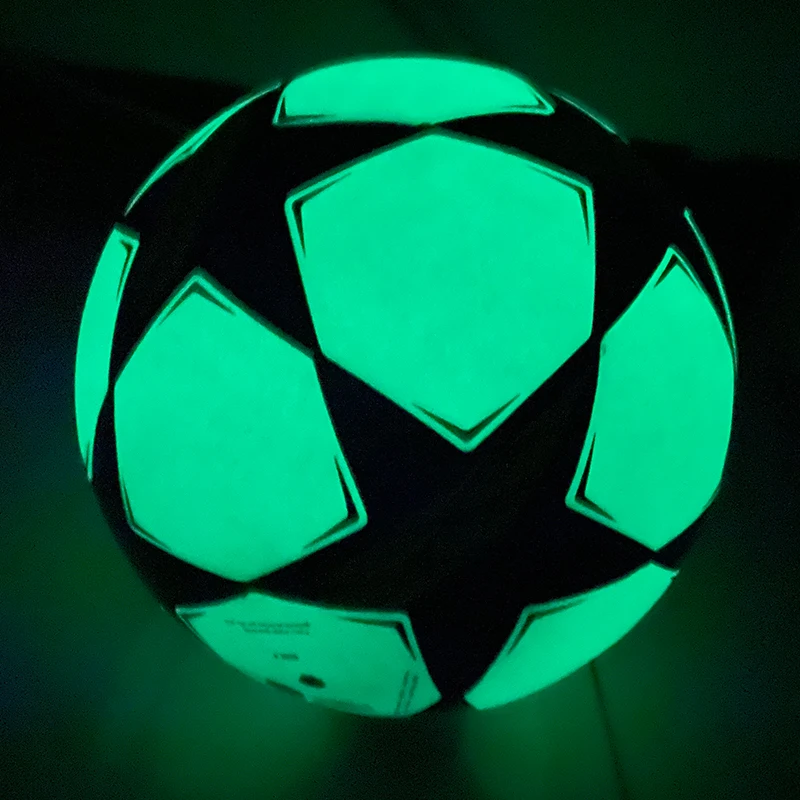 Professional Seamless Luminous Soccer Ball Size 4 /5 League Match Training Football Game Balls futbol voetbal bola de futebol
