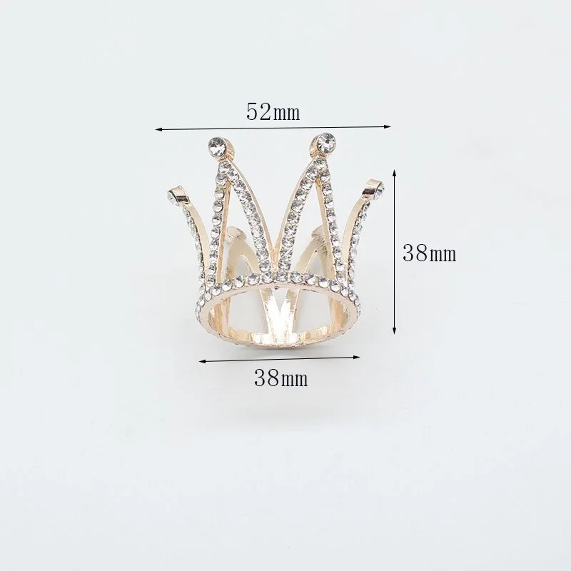 3Pc Mini Crown Crystal Decorative Accessories DIY Clothing Sewing Supplies Embellishment Wedding Party Accessiories Hair Jewelry
