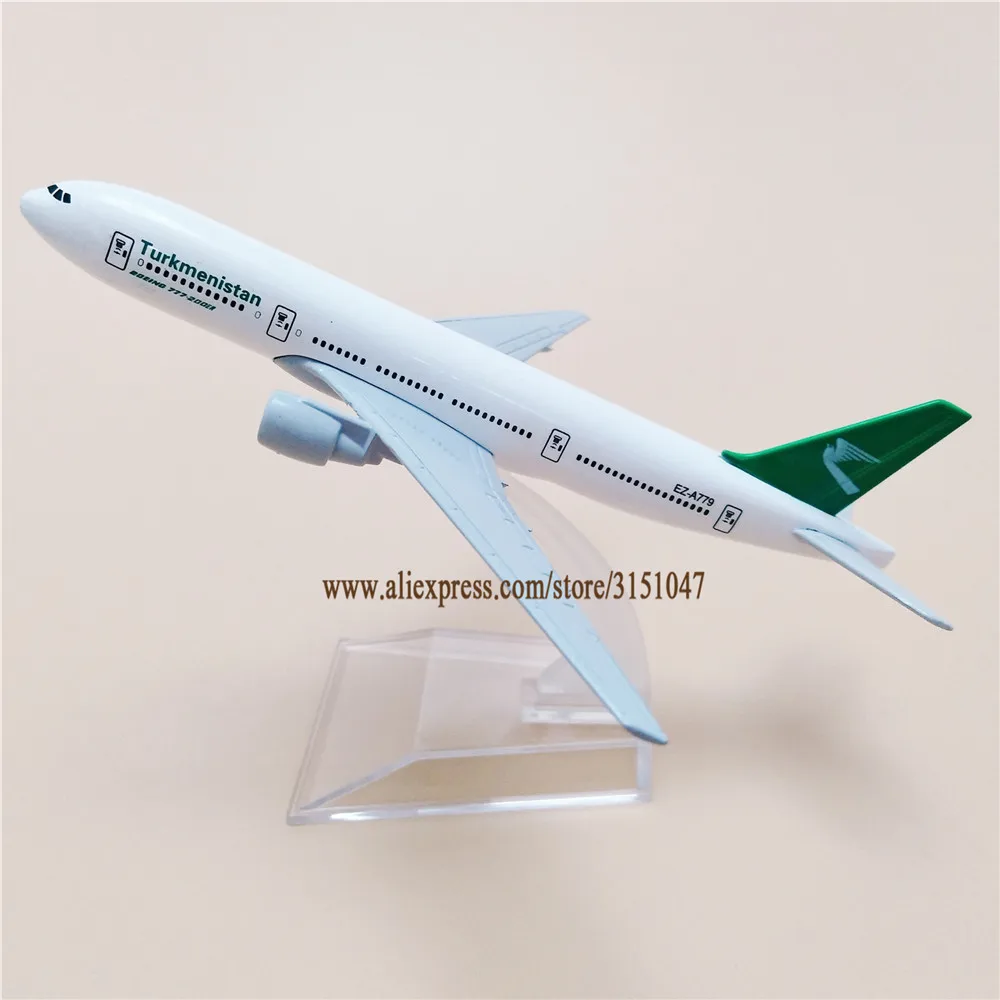 

16cm Metal Air Turkmenistan Airlines Boeing 777 B777 Airways Airplane Model Plane Model Kids Gift