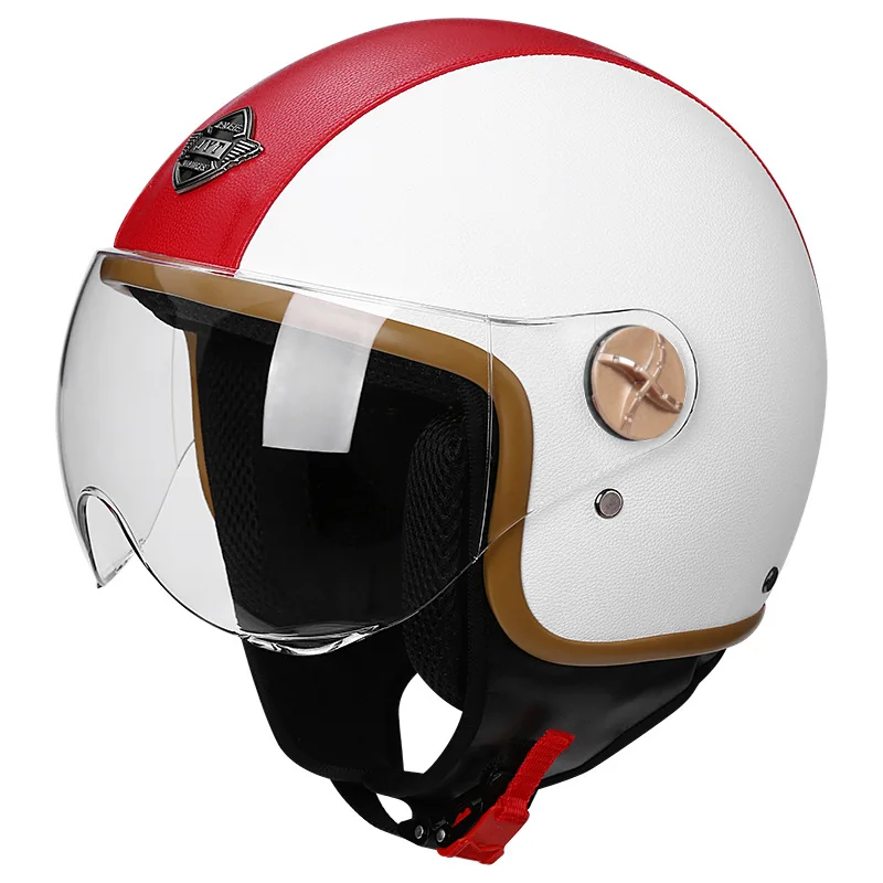 2022新jytヴィンテージオープンフェイスヘルメットオートバイレトロ 