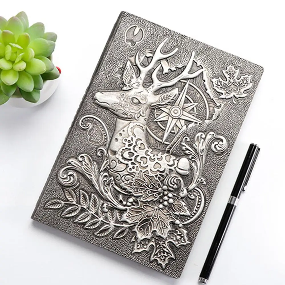 Creative Deer Embossed A5 Leather Notebook Journal Notepad Travel Diary Planner Book School Office Supplies Creative Deer Embossed A5 Leather Notebook Journal Notepad Travel Diary Planner Book School Office Supplies