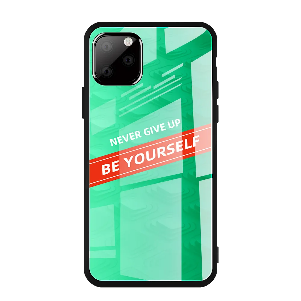 CP-03 Никогда не оставляйте чехлы из закаленного стекла для IPhone 11 Pro Max XS MAX XR i8 i8 Plus i7 i6 i6s i6 Plus противоударный градиентный бампер - Цвет: CP-03