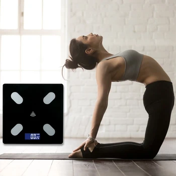

Intelligent bluetooth APP Android IOS Household Weighing Scale Smart BMI Fat Scale LCD Digital Screen USB Charging
