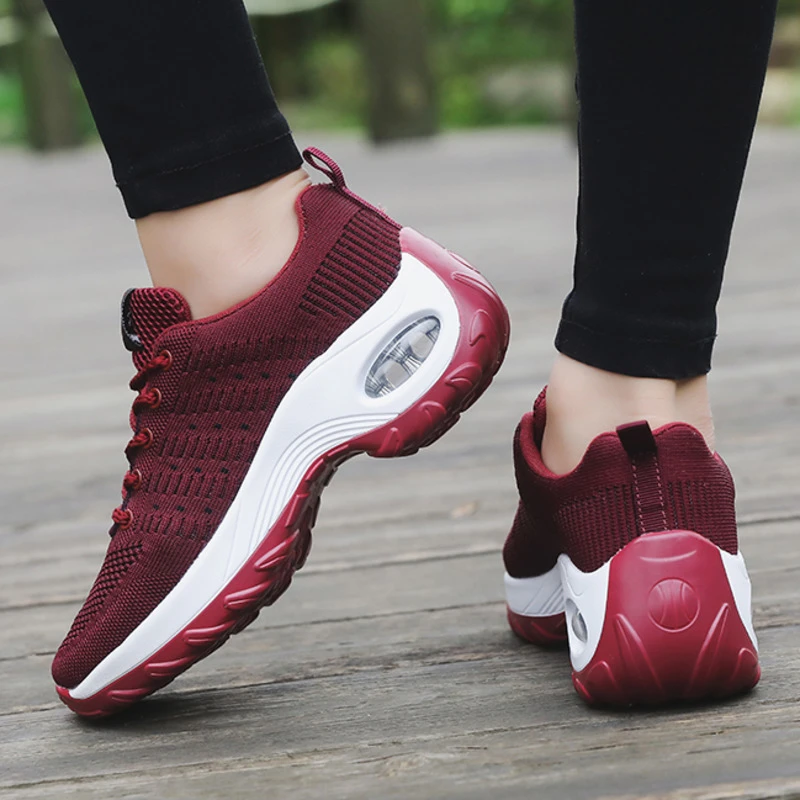 Спортивная обувь для бега; Для женщин Air Sole дышащая обувь; женские кроссовки для прогулок для пробежек, тренировок, летающий Weavon обувь для отдыха