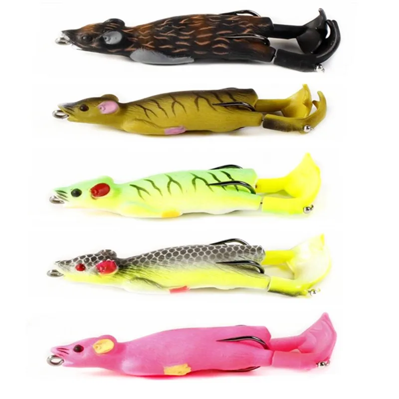 Whopper Plopper Bionic Bait 95mm/11.8g Simulation Mouse Fishing Lure Soft  Crank Bait Minnow Fishing Lure