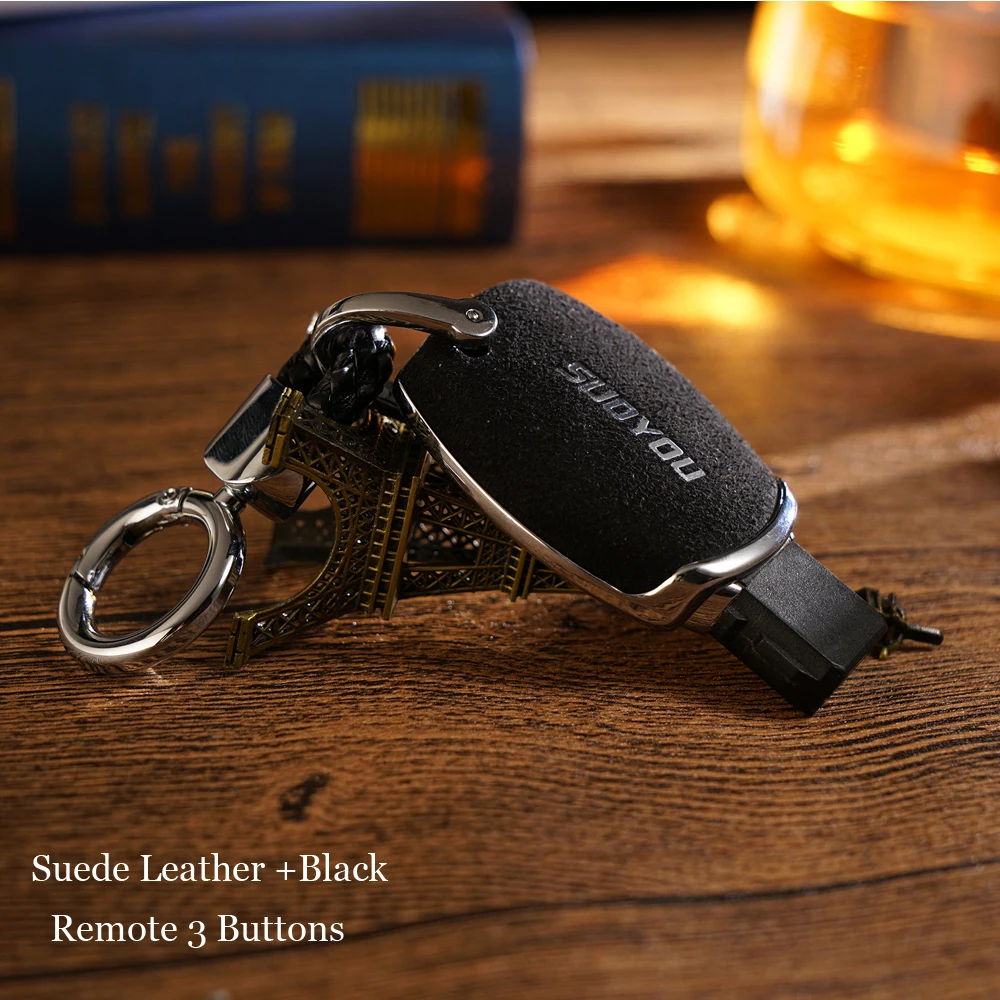 

Suede Leather Car Key Set Case Shell For Mercedes benz CLS CLA GLK GLA SLK AMG A B C R G E S class Keyring Holder Accessories